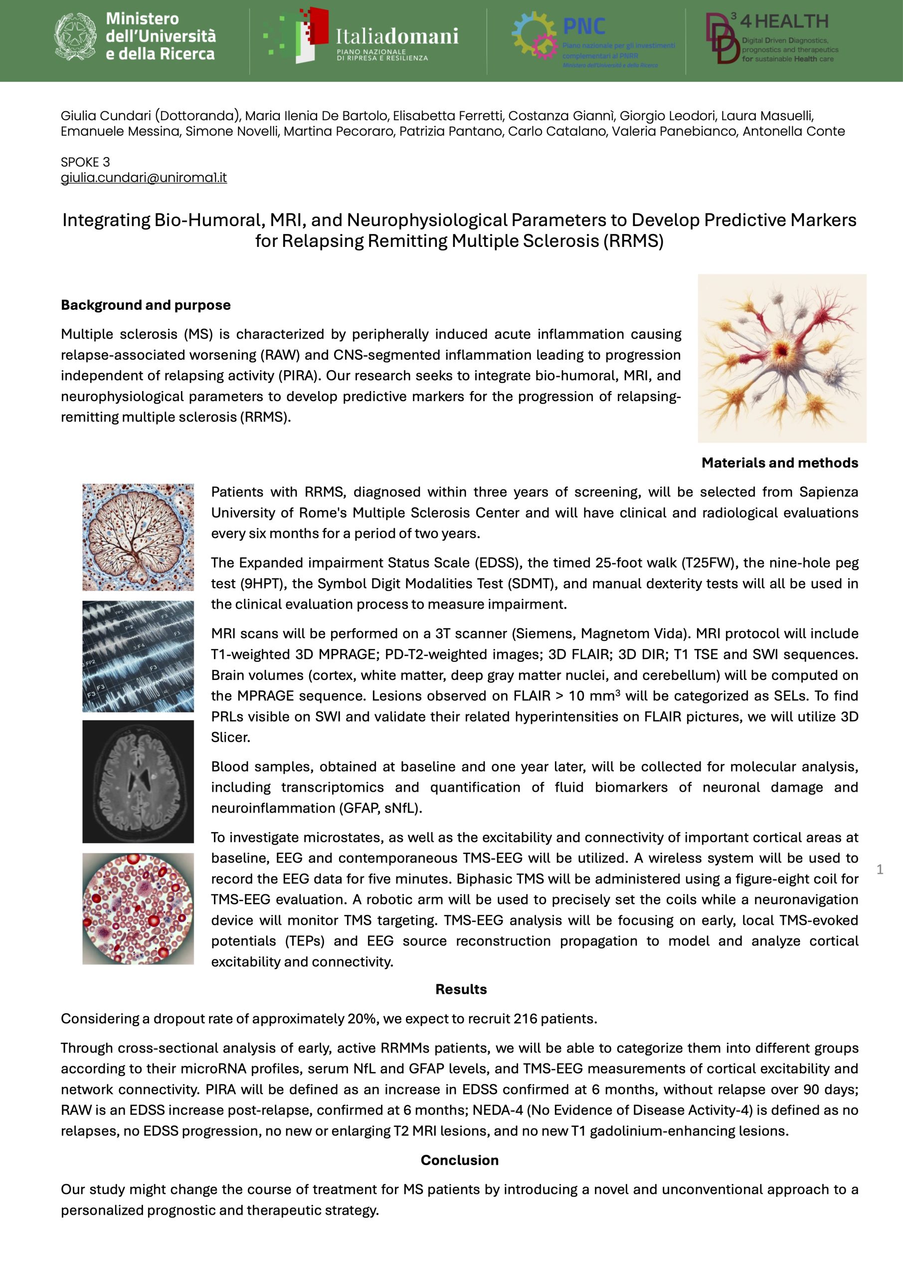 S3 Poster mid-term conference Giulia Cundari - Sapienza.S3